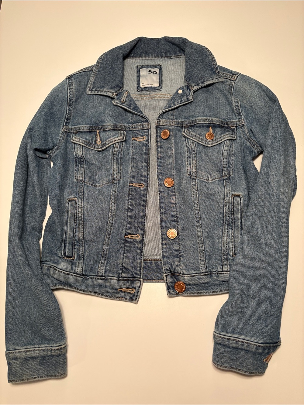 Light Wash Denim Jacket - Blue